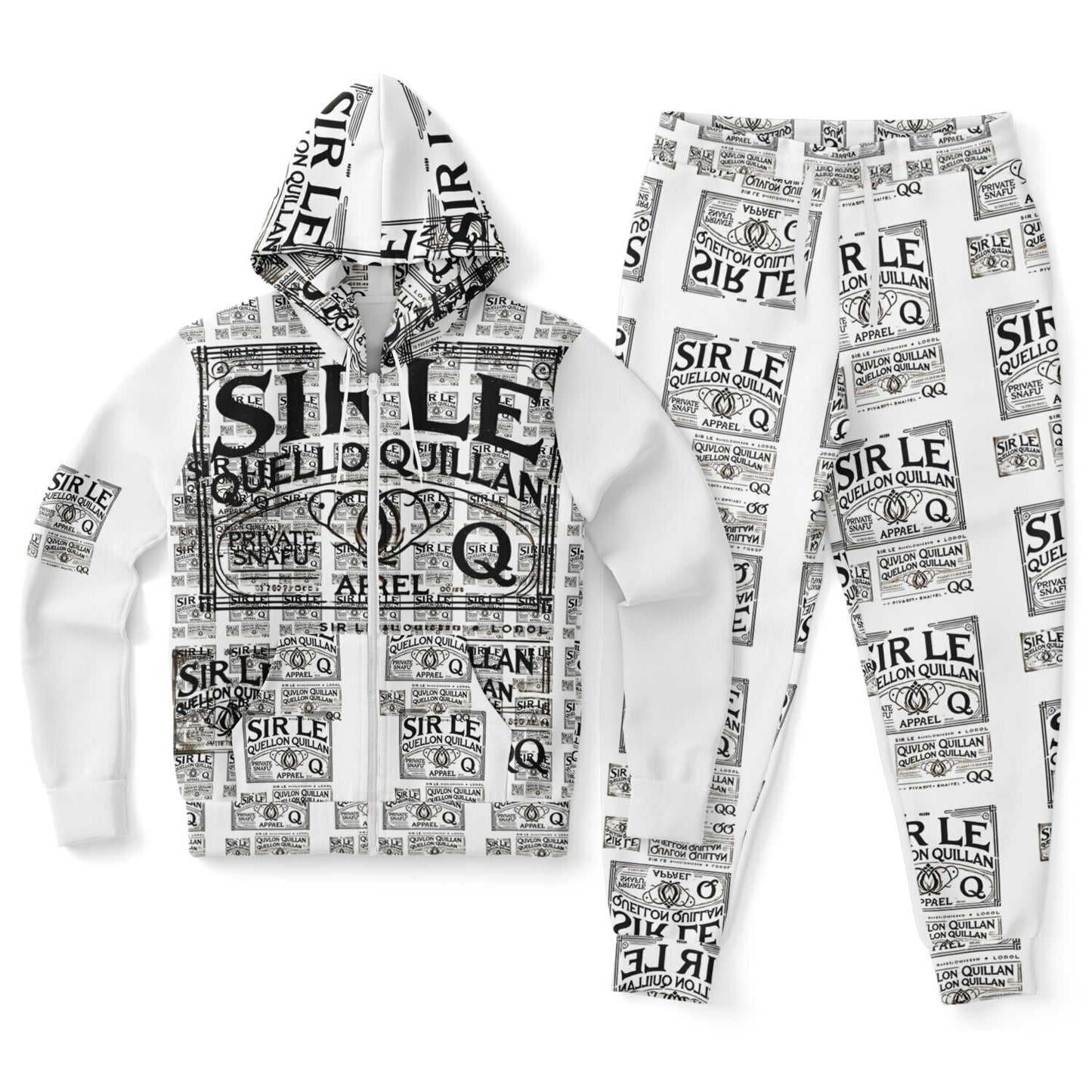 2 Fashion Ziphoodie & Jogger - AOP
